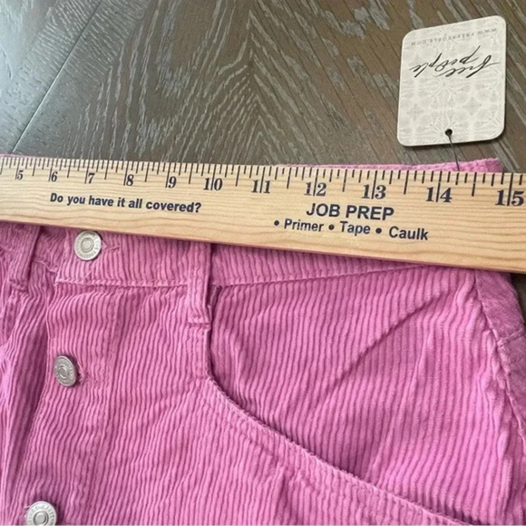 Free People Ray Corduroy Mini‎ Skirt Pink Size 8 New - Picture 11 of 12